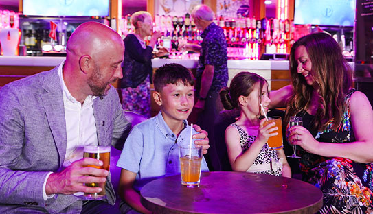 Family drinks in the Atlas Theatre