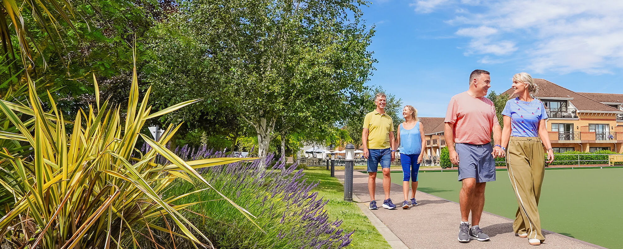 Potters Resorts Couples enjoying a summer walk