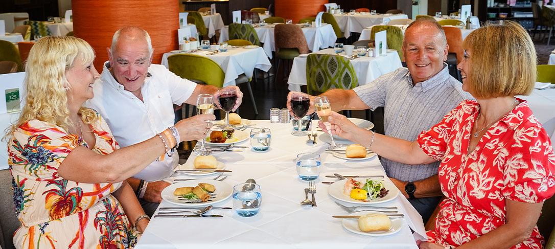 Couples in restaurant