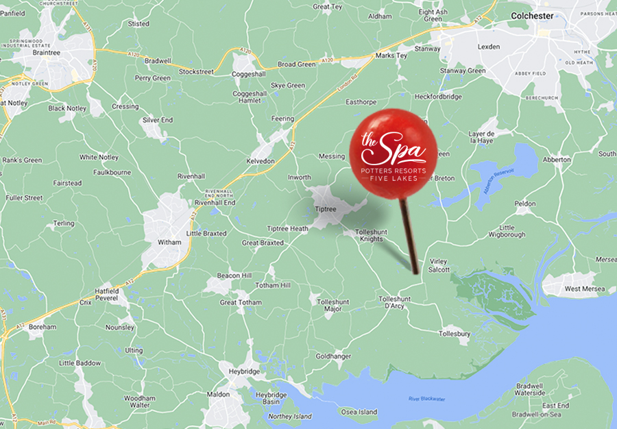 Find The Spa At Potters Resorts Five Lakes near Maldon in Essex